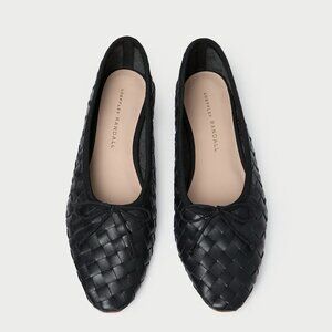 NWT Loeffler Randall Landry Black Woven Ballet Flat size 7